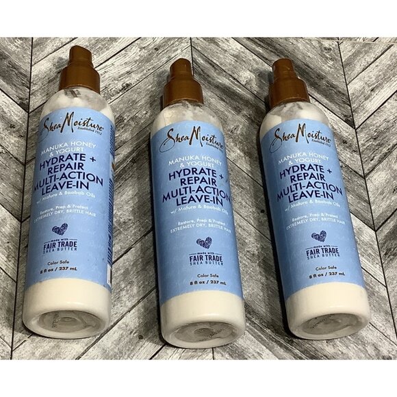 3 SheaMoisture Manuka Honey & Yogurt Hydrate + Repair Multi-Action Leave-In 8oz